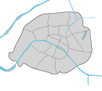 パリのメトロ3bis線路線図