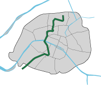 パリのメトロ12号線路線図
