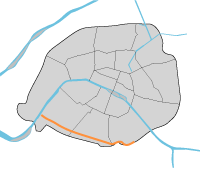 パリのトラム3号線路線図