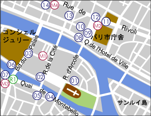 ノートルダム寺院地図