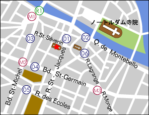 サン・セヴラン教会地図
