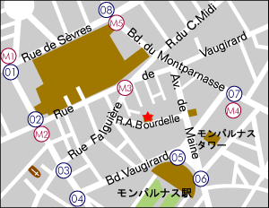 ブールデル美術館地図