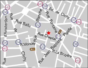 パリ市立ロマン主義美術館地図